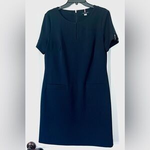 Tommy Hilfiger Black Mini Dress with Buckle Sleeves